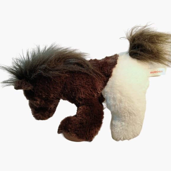 Aurora Plush Horse Stuffed Toy 13 Brown White Soft Fluffy Cuddly Animal - Picture 6 of 10